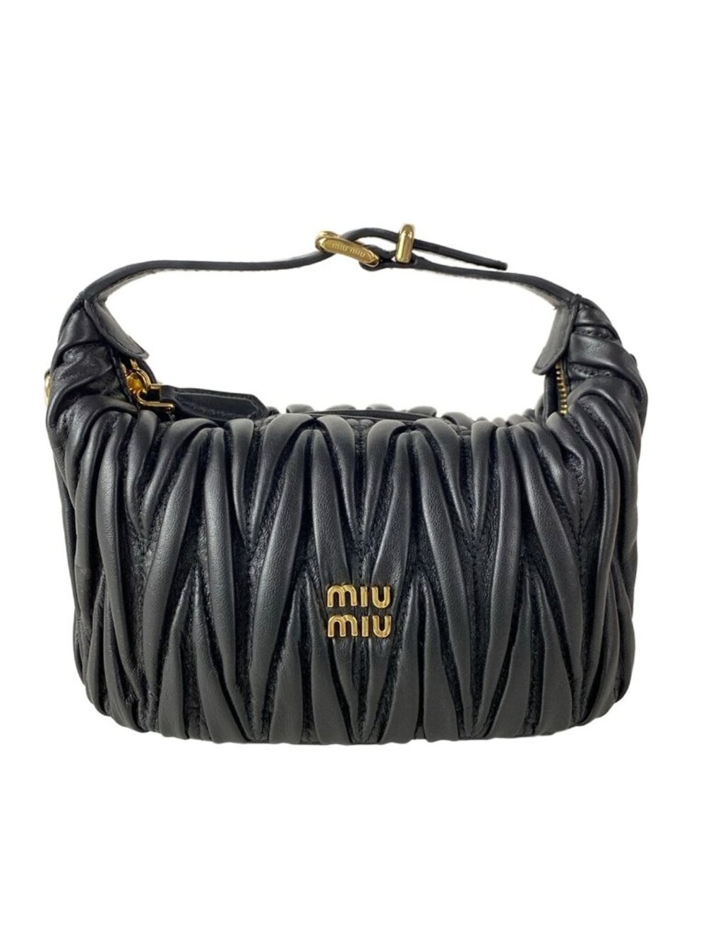 Miu Miu Matelasse Black Mini Bag Leather